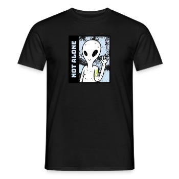 Alien Logo - T-shirt homme - noir - Devant - AI Model Male 178 light (178cm)