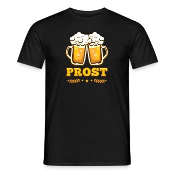 Bière de bière Prost Boire de bière - T-shirt homme - noir - Devant - AI Model Male 178 light (178cm)