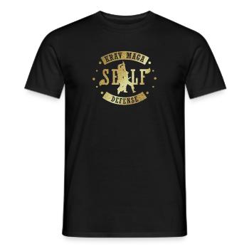 Krav Maga Krav Maga Krav Maga - Men's T-Shirt - black - Front - AI Model Male 178 light (178cm)