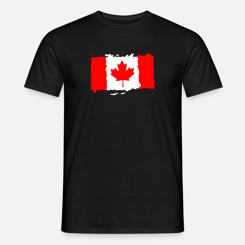 Kanada Flagge - Männer T-Shirt - Schwarz