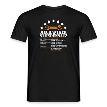 Mechaniker Stundensatz schwarz Kfz Auto Mechaniker - Männer T-Shirt - Schwarz - Vorne - AI Model Male 178 light (178cm)