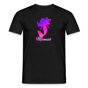 Meerjungfrau Seejungfrau Nixe Märchen - Männer T-Shirt - Schwarz - Vorne - AI Model Male 178 light (178cm)