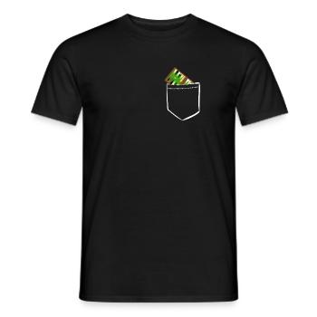 Pocket Backgammon Pocket Board Games Gifts - Men's T-Shirt - black - Front - AI Model Male 178 light (178cm)