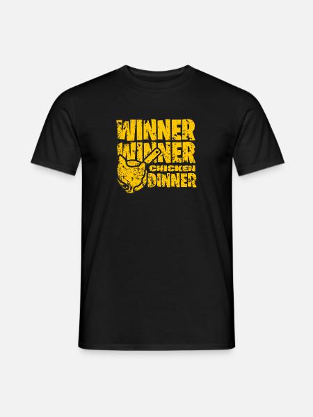 Winner winner chicken dinner PUBG - Männer T-Shirt - Schwarz