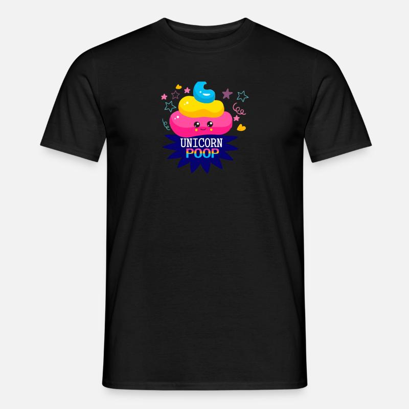 Einhorn - Männer T-Shirt - Schwarz