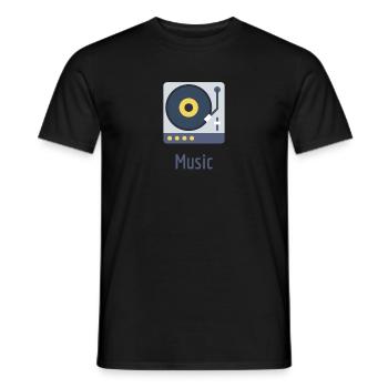 Musik Music - Männer T-Shirt - Schwarz - Vorne - AI Model Male 178 light (178cm)