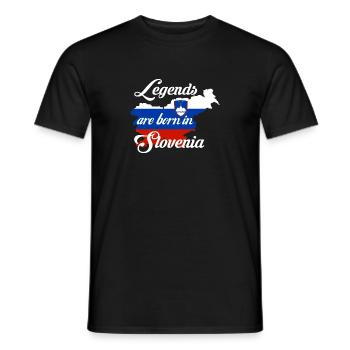 Slovenia - Legends are born in Slovenia - Men's T-Shirt - black - Front - AI Model Male 178 light (178cm)