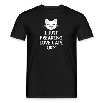chat - T-shirt homme - noir - Devant - AI Model Male 178 light (178cm)