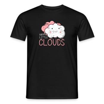 Happy Little Clouds Gift Cute kids girl - Men's T-Shirt - black - Front - AI Model Male 178 light (178cm)