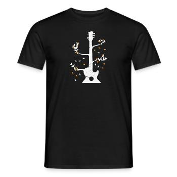 Guitare-arbre instrument de musique Idée cadeau - T-shirt homme - noir - Devant - AI Model Male 178 light (178cm)