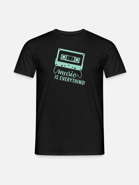 Cassette Music Is Everything - Men's T-Shirt - black