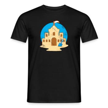 Sand castle sand castle castle beach children - Men's T-Shirt - black - Front - AI Model Male 178 light (178cm)