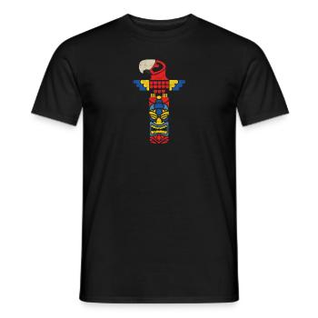 Papagei Indianer Maya Inca Geschenk Marterpfahl - Männer T-Shirt - Schwarz - Vorne - AI Model Male 178 light (178cm)