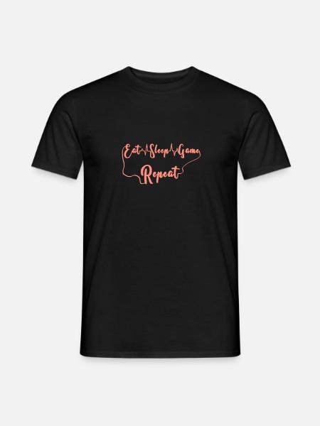 Eat Sleep Game Repeat - Men's T-Shirt - black