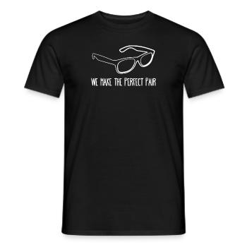 Optiker - Optiker T-Shirt - Brillenträger - Paar - Männer T-Shirt - Schwarz - Vorne - AI Model Male 178 light (178cm)