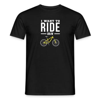 I want to ride my Bike - Männer T-Shirt - Schwarz - Vorne - AI Model Male 178 light (178cm)