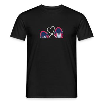 L'amour en cours d'exécution v2 - T-shirt homme - noir - Devant - AI Model Male 178 light (178cm)