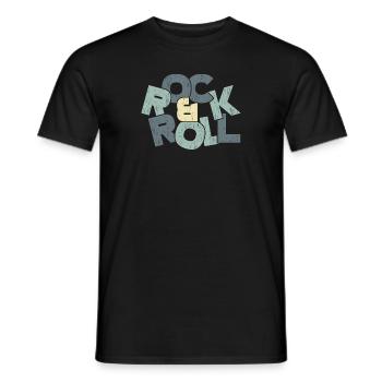 Rock & roll kids gift saying - Men's T-Shirt - black - Front - AI Model Male 178 light (178cm)