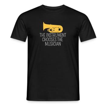 The Instrument Chooses The Musician T-Shirt, Tuba - Men's T-Shirt - black - Front - AI Model Male 178 light (178cm)