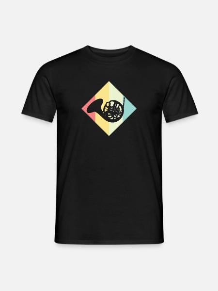 French horn - Men's T-Shirt - black