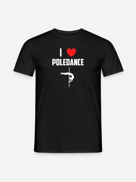 Ich liebe Poledancing - Männer T-Shirt - Schwarz