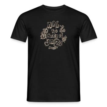 jazz - T-shirt homme - noir - Devant - AI Model Male 178 light (178cm)