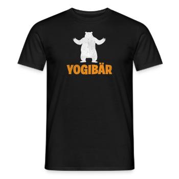 Yogi Bear Yoga Bear - Men's T-Shirt - black - Front - AI Model Male 178 light (178cm)