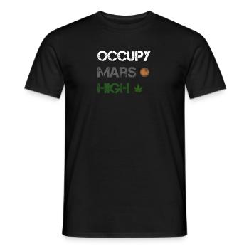 Occupy Mars Joe Rogan SpaceX Tesla - Männer T-Shirt - Schwarz - Vorne - AI Model Male 178 light (178cm)