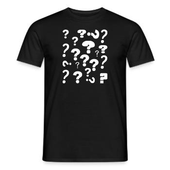 Question mark - Men's T-Shirt - black - Front - AI Model Male 178 light (178cm)