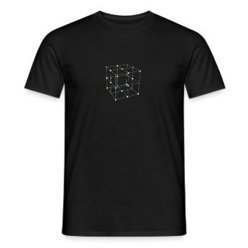 Geometric shapes squares - Men's T-Shirt - black - Front - AI Model Male 178 light (178cm)