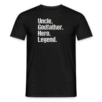 Conception oncle cool - T-shirt homme - noir - Devant - AI Model Male 178 light (178cm)