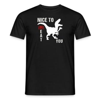 ravi de te manger rapace - T-shirt homme - noir - Devant - AI Model Male 178 light (178cm)