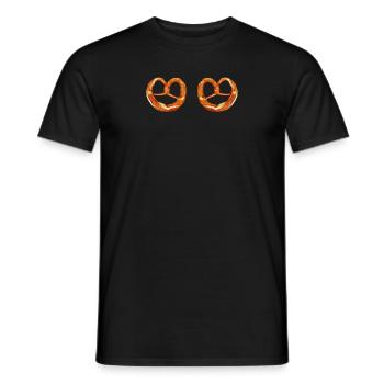 Brezel - Männer T-Shirt - Schwarz - Vorne - AI Model Male 178 light (178cm)