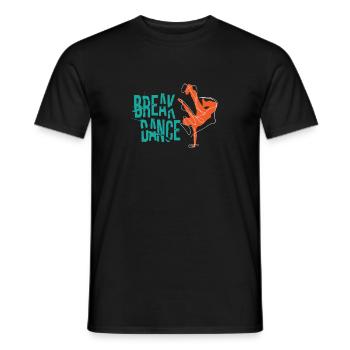 Breakdance - Men's T-Shirt - black - Front - AI Model Male 178 light (178cm)