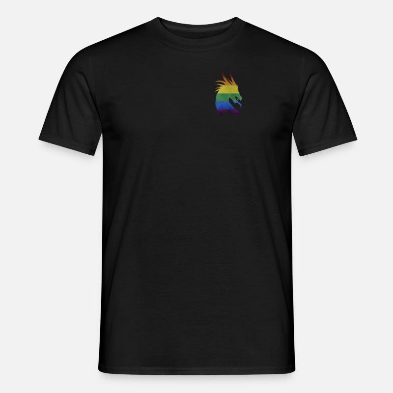 LGBT Regenbogen Drache - Männer T-Shirt - Schwarz