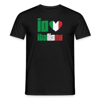 Geschenk Italien Italienisch Herz I love Urlaub - Männer T-Shirt - Schwarz - Vorne - AI Model Male 178 light (178cm)