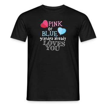Rosa oder blaues Geschlecht offenbaren Party-Großvater - Männer T-Shirt - Schwarz - Vorne - AI Model Male 178 light (178cm)