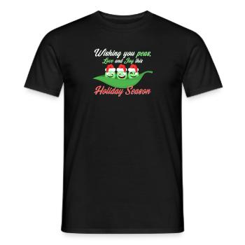 Weihnachten Erbsen - Männer T-Shirt - Schwarz - Vorne - AI Model Male 178 light (178cm)