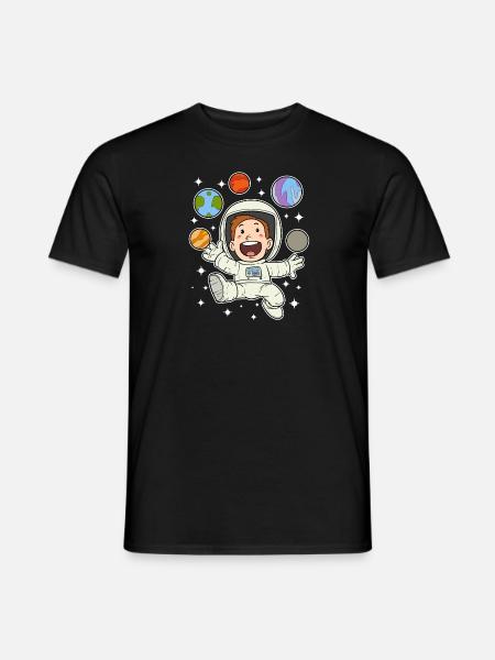 Astronaute planète étoile espace espace spatial - T-shirt homme - noir