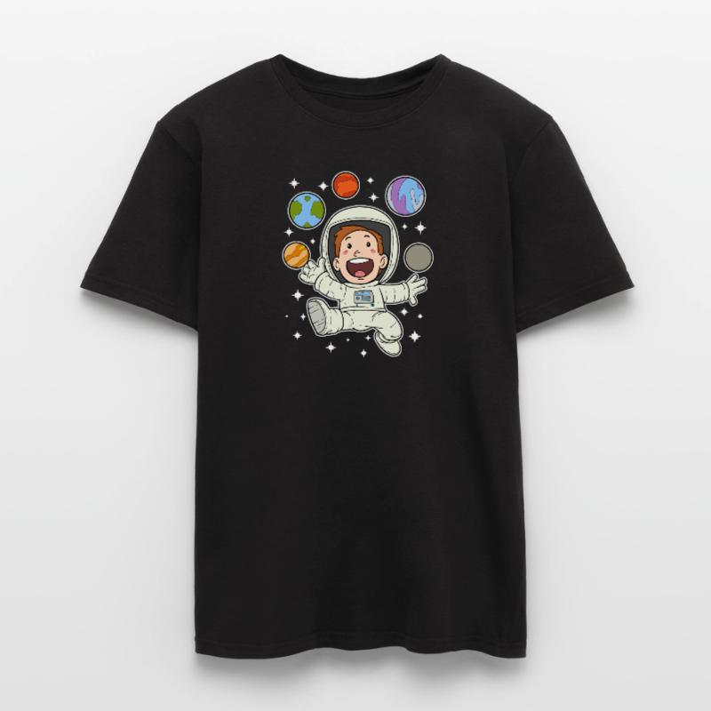 Astronaute planète étoile espace espace spatial T-shirt homme