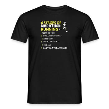 Marathon en cours d'exécution - T-shirt homme - noir - Devant - AI Model Male 178 light (178cm)
