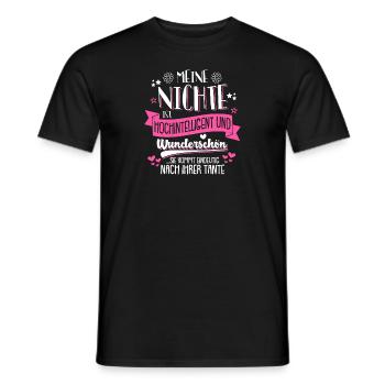 Tante Tolle Nichte kommt nach mir Geschenk - Männer T-Shirt - Schwarz - Vorne - AI Model Male 178 light (178cm)