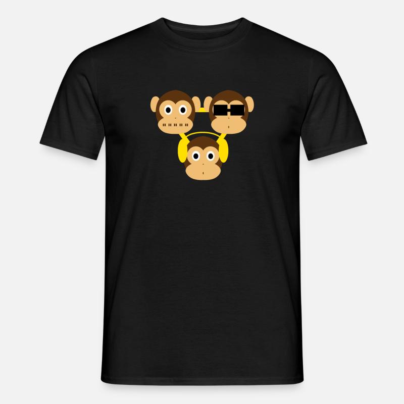 Drei Affen - einer blind, einer taub, einer stumm Männer T-Shirt