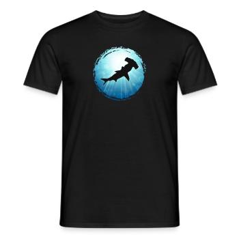 XASTY Hammerhead Shark Hammerhead Shark Diving Shirt - Men's T-Shirt - black - Front - AI Model Male 178 light (178cm)