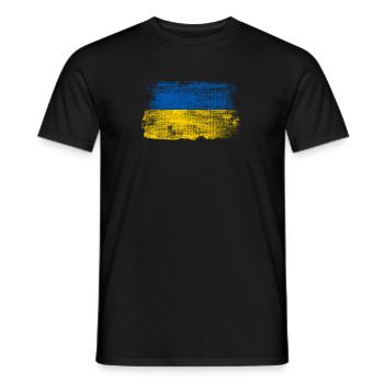 Ukraine - T-shirt homme - noir - Devant - AI Model Male 178 light (178cm)