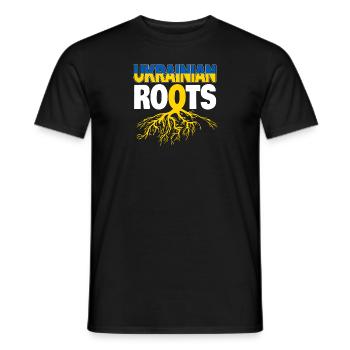Roots Ukraine nation Crimée Ukrainiens cadeau - T-shirt homme - noir - Devant - AI Model Male 178 light (178cm)