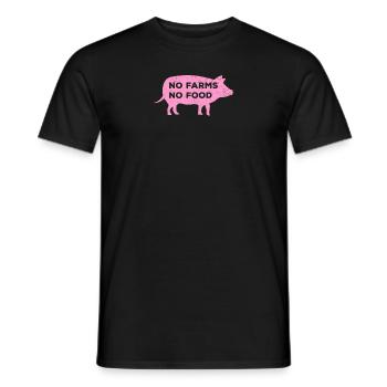 No Farms Food I Farm Farmer Farmer Trekker - Men's T-Shirt - black - Front - AI Model Male 178 light (178cm)