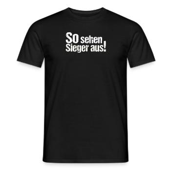 So sehen sieger aus - Männer T-Shirt - Schwarz - Vorne - AI Model Male 178 light (178cm)