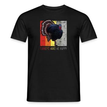 Truthahn - Männer T-Shirt - Schwarz - Vorne - AI Model Male 178 light (178cm)