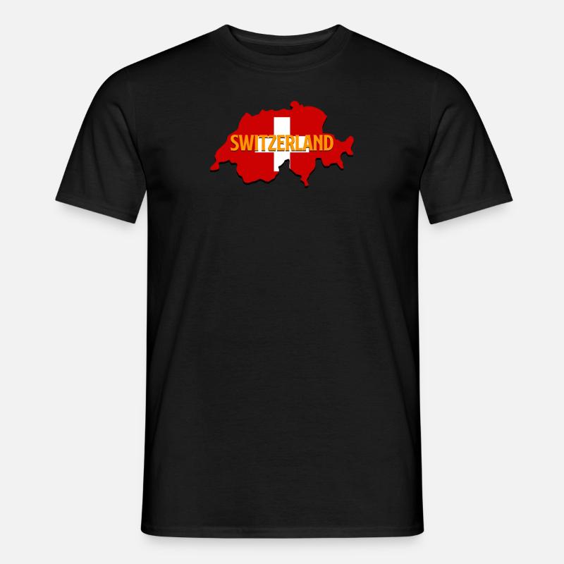 Schweiz - Männer T-Shirt - Schwarz